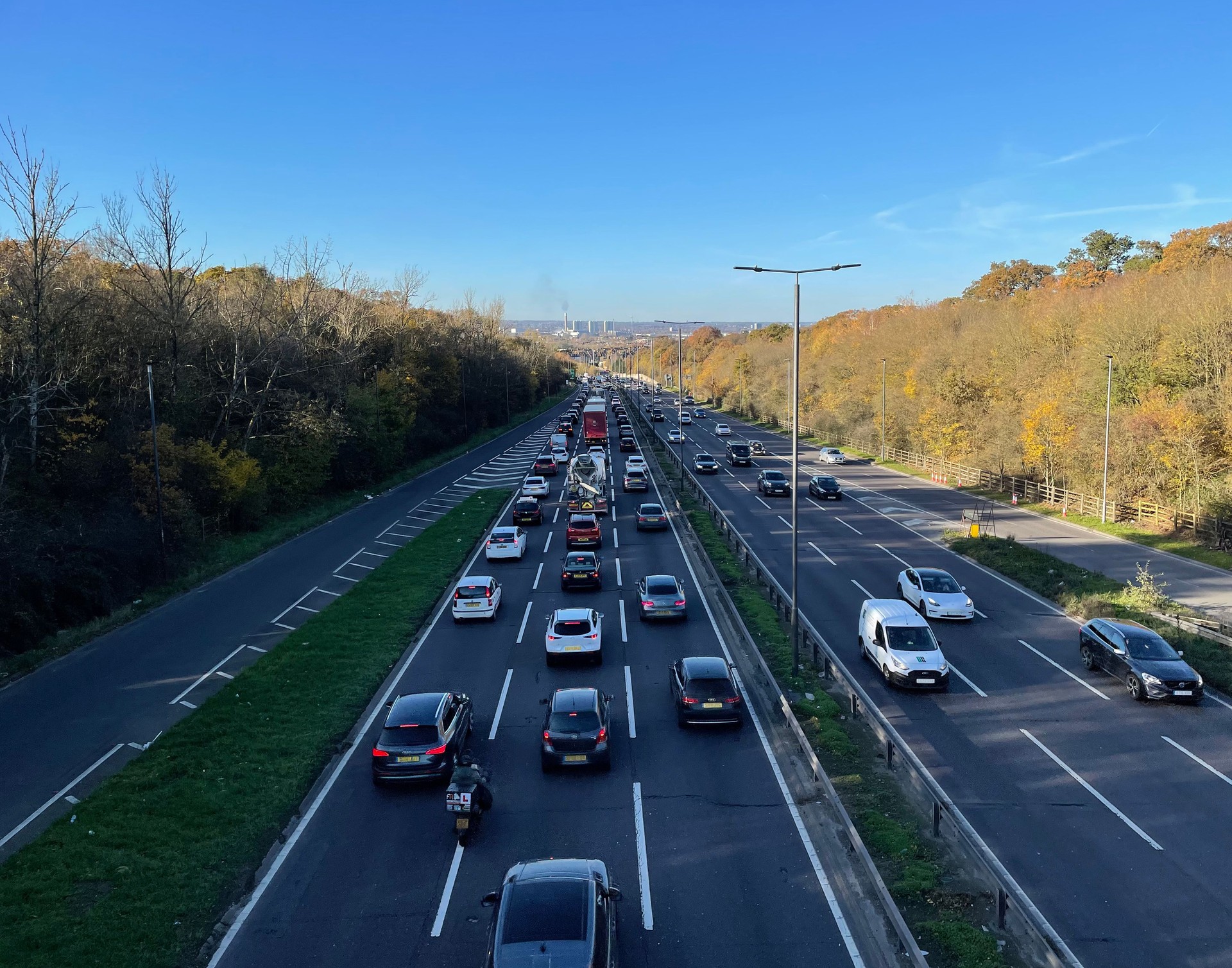 Cars on a busy road